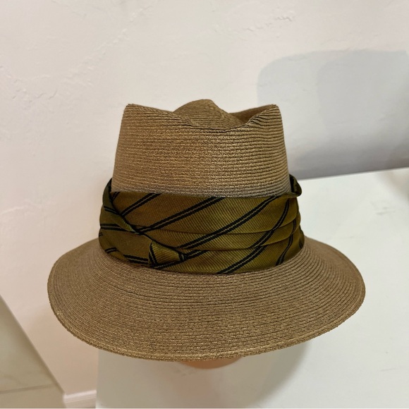 VTG LAMSON HUBBARD  BALTIMORE NEW YORK WOMEN PANAMA HAT RARE TO FIND - Picture 2 of 8